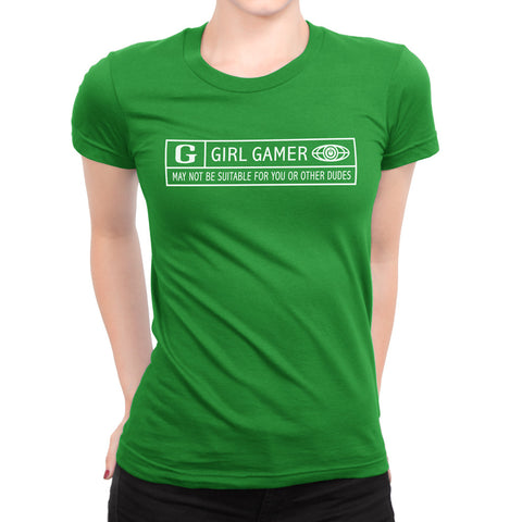 girl gamer t-shirt rated g by glitch